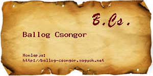 Ballog Csongor névjegykártya